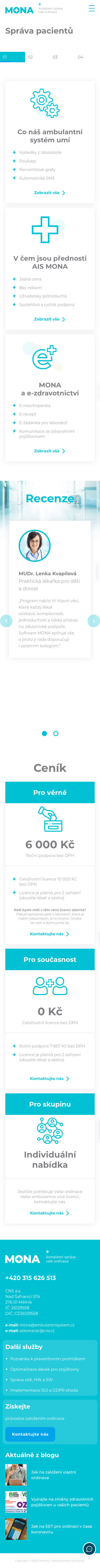 náhled webu