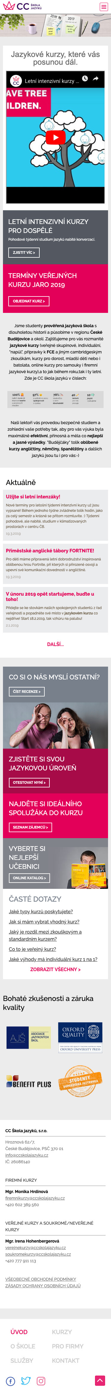 náhled webu
