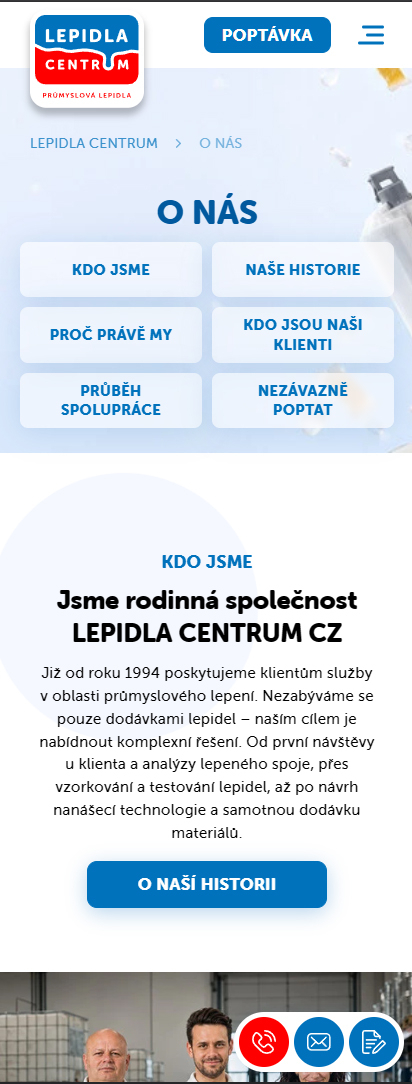 náhled webu